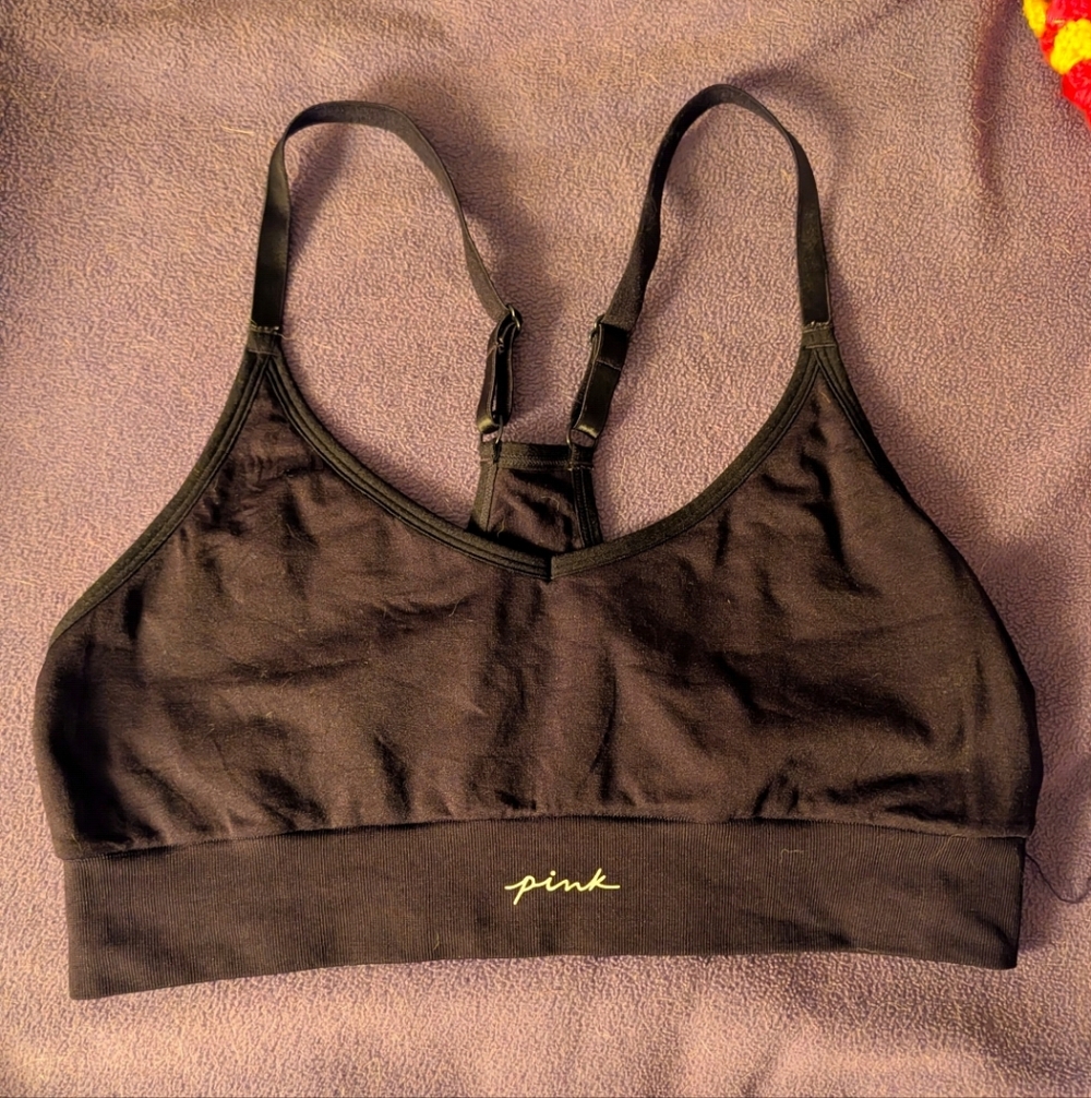 Pink Victoria's Secret Sports Bra Size L